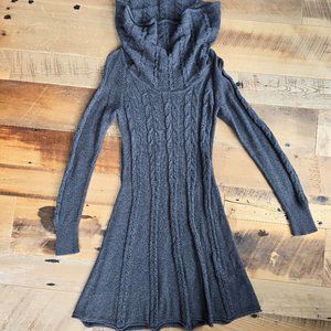 Athleta Gray Cowl Neck Sweater Dress size Medium